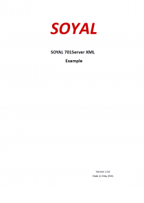 SOYAL 701Server XML Example(圖)