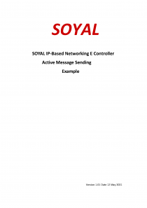 SOYAL IP-Based Networking E Controller   Active Message Sending Example(圖)