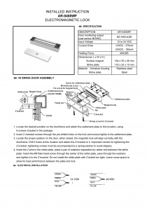 AR-0400WF Electromagnetic Lock Installed Instruction(圖)