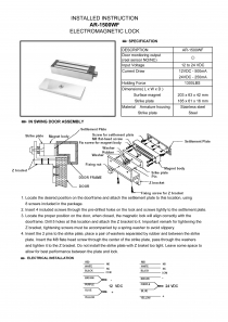AR-1500WF Electromagnetic Lock Installed Instruction(圖)