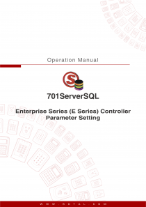 701ServerSQL Manual -Enterprise Series (E Series) Controller Parameter Setting(圖)