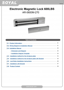 AR-0600M-270 Electromagnetic Lock Catalogue(圖)